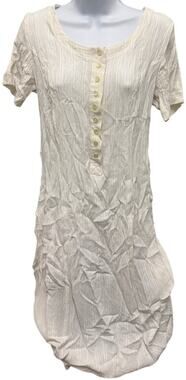 Vintage Y2K 90's Lane Bryant Dress Womens 14 White button summer Spring